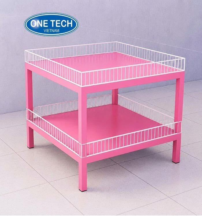 Kệ vuông màu hồng