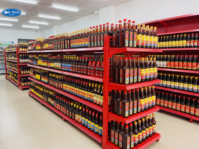 Các loại kệ trưng bày nước mắm Phú Thọ được ưa chuộng